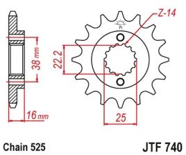 zebatka-przednia-jt-jtf740-15rb-z-guma-ducati-796-916-944-996-stalowa