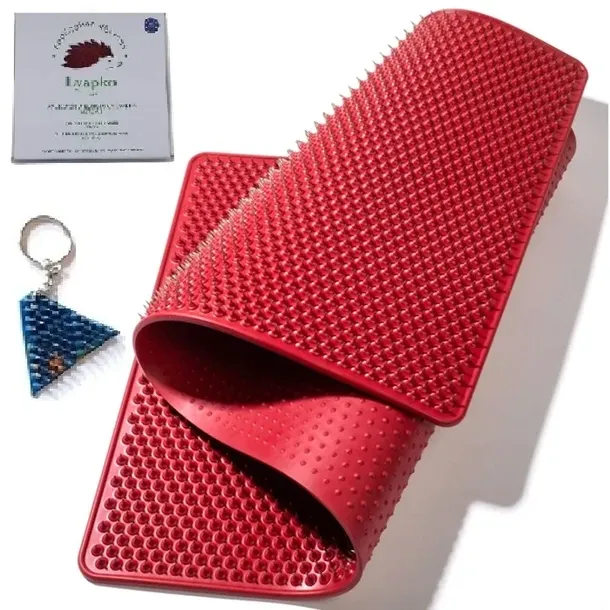 Mata z kolcami Standard 7,0mm Lyapko BEZ NIKLU !!! CZERWONA + GRATIS BRELOK