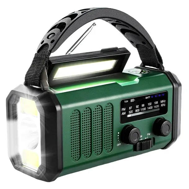 RADIO AWARYJNE 10000MAH SOLARNE KORBKA LATARKA POWERBANK SOS