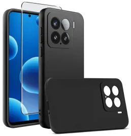 etui-do-xiaomi-15-case-gumowe-czarne-matowe-silikon-slim-szklo-9h