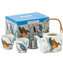 porcelanowy-zestaw-czajnik-600-ml-2-kubki-150-ml-ptaki-polski-zimorodek