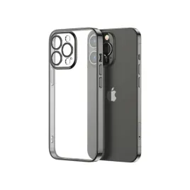 Zdjęcie produktu ETUI DO IPHONE 14 PLUS CASE WZMOCNIONE ROGI Z METALICZNĄ RAMKĄ CZARNE