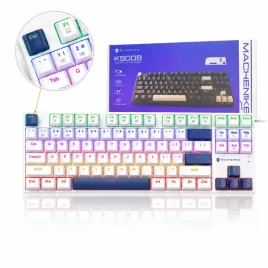 Zdjęcie produktu Machenike Gamingowa Klawiatura LED Hot-Swap, USB-C, Biała DZIEŃ OJCA