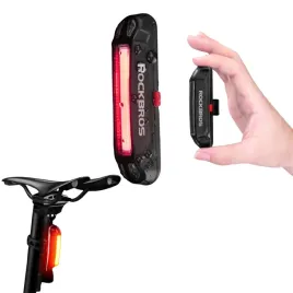 Zdjęcie produktu Rockbros A54BK Lampa Tylna Rowerowa LED 100lm IPX5 z Kablem USB-Czarny