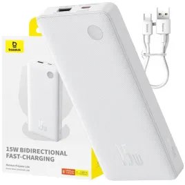 Zdjęcie produktu POWERBANK BASEUS 10000 mAh USB-C USB-A 15W BEZPIECZNY + KABEL USB-A USB-C