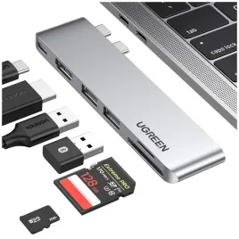 ugreen-hub-adapter-2x-usb-c-hdmi-2x-usb-3-0-sdtf-usb-c-pd-do-macbook