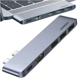ugreen-adapter-2xusb-c-do-3x-usb-3-0-hdmi-wielofunkcyjny