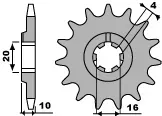 zebatka-przednia-pbr-2066-13-husqvarna-wre-125-stalowa-wytrzymala