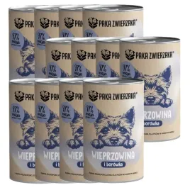 paka-zwierzaka-wieprzowina-z-borowka-karma-mokra-dla-psa-zestaw-12x400g