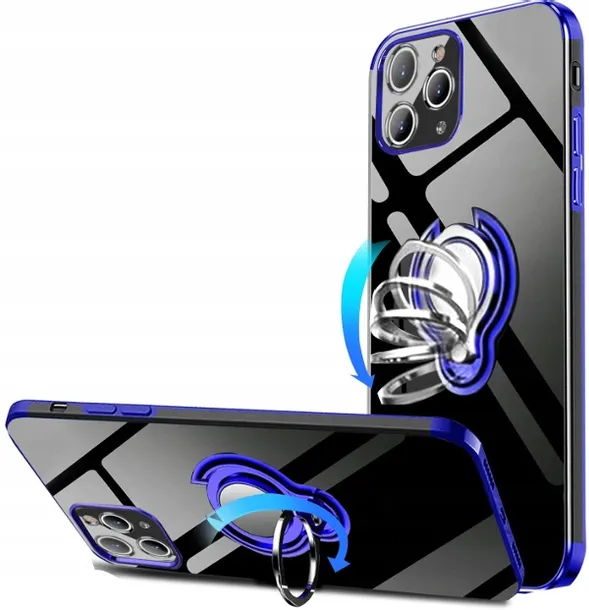 niebieskie-etui-case-holder-ring-iphone-12-pro-stan-nowy