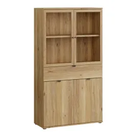 witryna-nowoczesna-szklana-stojaca-do-salonu-witryna-z-szufladami-90-cm