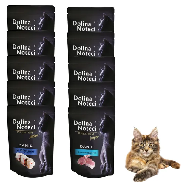 Dolina Noteci Premium Junior mokra karma dla kota MIX SMAKÓW 10x85g