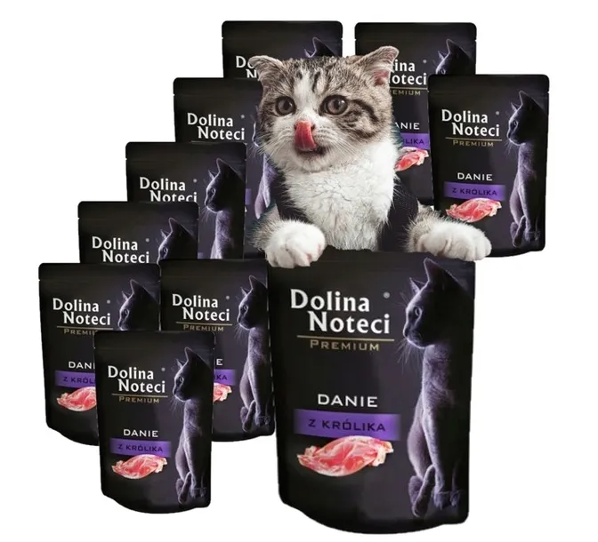 Dolina Noteci Premium dla kota Danie królik 85g x10 bez zbóż