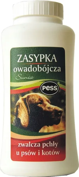 PESS Puder Proszek Zasypka owadobójcza 100g dla psa kota na pchły kleszcze
