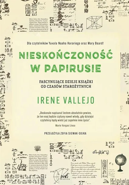 Nieskończoność w papirusie SONIA Irene Vallejo TWARDA