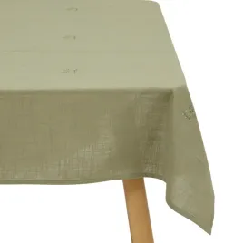 obrus-na-stol-joy-elegancki-gladki-haft-w-kwiaty-khaki-150x250-cm-homla