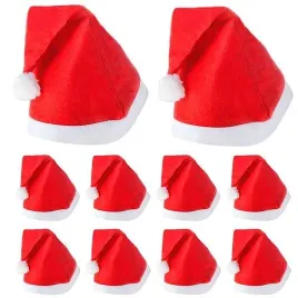 czapka-mikolaja-10-szt-mikolajki-stroj-czerwona