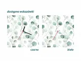 zegar-szklany-romb-akwarelowe-listki-typ-scienny
