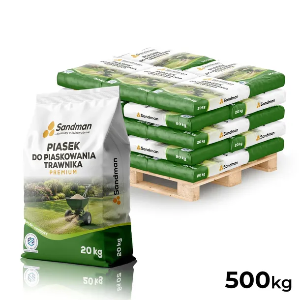 PIASEK DO PIASKOWANIA TRAWY TRAWNIKA MURAWY PREMIUM 500 kg Suchy