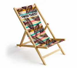 lezak-liscie-palmy-na-kolorowych-paskach-z-twoim-tekstem-l37
