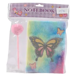 zeszyt-a5-w-linie-pluszowa-okladka-notes-z-dlugopisem-motyl-rozne-kolory
