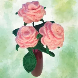 roze-kwiaty-szydelkowe-bukiet-recznie-robione-na-szydelku