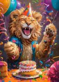 puzzle-300-ukladanka-dla-dzieci-lew-urodziny-tort-balony-kot-8-castor