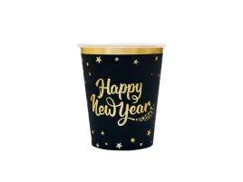 kubeczki-papierowe-na-sylwestra-happy-new-year-czarne-266-ml-6-szt