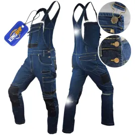 spodnie-ogrodniczki-robocze-jeans-stretch-elastyczne-wzmocnione-jeansowe