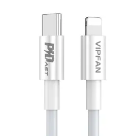 kabel-usb-c-do-lightning-vipfan-p01-3a-pd-2m-bialy