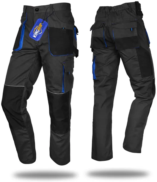 MOCNE Spodnie robocze ochronne MONTERSKIE Classic MAXIMUS Mechanik ODBLASK