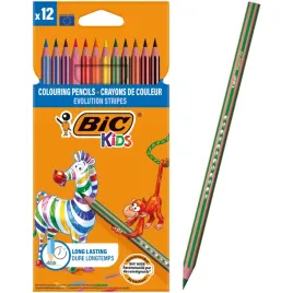 kredki-olowkowe-szkolne-bic-kids-eco-evolution-stripes-12-kolorow