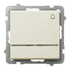 ospel-sonata-lacznik-dzwonkowy-podswietlany-ecru-modul-lp-6rs-m-27