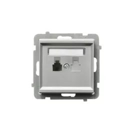 ospel-sonata-gniazdo-elektryczne-telefoniczne-pojedyncze-srebro-mat-modul