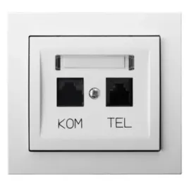 ospel-kier-gniazdo-komputerowo-telefoniczne-rj45-rj11-kat-5e-biale-modul