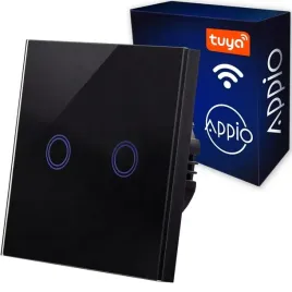 dotykowy-szklany-wlacznik-swiatla-led-fi60-podwojny-czarny-wifi-tuya-smart