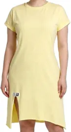 bawelniana-sukienka-krotki-rekaw-letnia-rozciecia-zolta-rozmiar-50-5xl