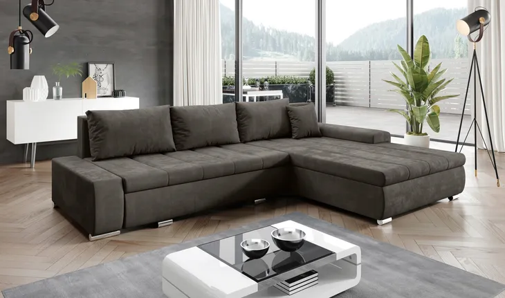 ARZO narożnik rogówka funkcja spania rozkładany sofa kanapa + TOPER