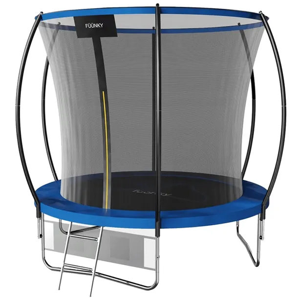 Trampolina Ogrodowa z siatką wewnętrzną 244cm 8FT Dzieci Domowa Niebieska