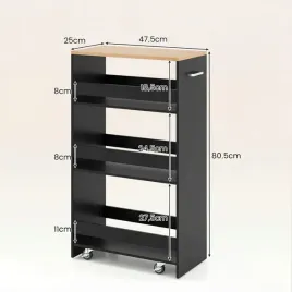 regal-kuchenny-waski-na-kolkach-organizer-szafka-polka-4-poziomy