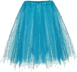 brokatowa-spodniczka-tiulowa-niebieska-gumka-przebranie-uniwersalna-50-cm