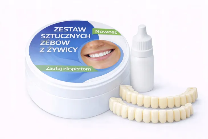 Zestaw do naprawy protez brakujący ząb plus klej materiał szybka pomoc