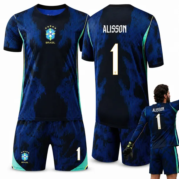 KOMPLET PIŁKARSKI KOSZULKA ALISSON BECKER BRAZYLIA MISTRZOSTWA ŚWIATA 2026