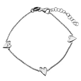 bransoletka-damska-srebrna-harf-serce-19cm