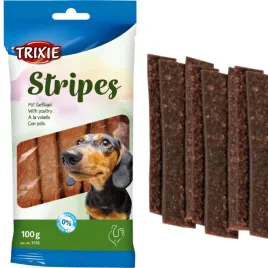 przysmak-dla-psa-miekkie-paski-z-drobiem-stripes-trixie-100g-10-szt