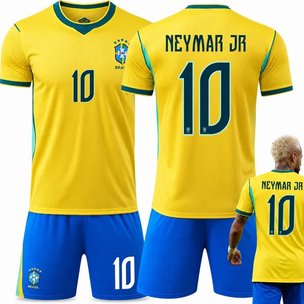 KOMPLET PIŁKARSKI KOSZULKA NEYMAR JR BRAZYLIA MISTRZOSTWA ŚWIATA 2026