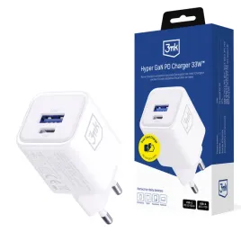 ladowarka-sieciowa-3mk-hyper-charger-33w-gan-usb-c-usb-a-biala