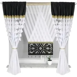 komplet-dekoracyjny-panel-krotka-zaslony-wys-160-czarny-zloty