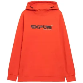 bluza-meska-4f-z-kapturem-h4l22-blm012-pomarancz