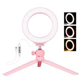 puluz-lampa-pierscieniowa-statyw-led-16-cm-pkt3092f-rozowy